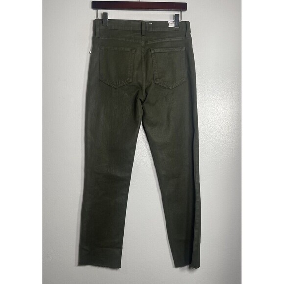 FRANK & EILEEN Cork Everyday Straight Leg Jeans Size 27 Olive Green NEW Wax Coat - Picture 4 of 12